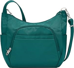 9. Travelon Classic Crossbody Bucket Travel Bag